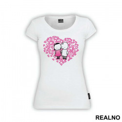 Couple In Pink Hearts - Ljubav - Majica
