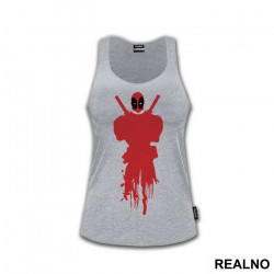 I bet you're wondering, why the red suit? Well, that's so bad guys can't see me bleed! - Deadpool - Majica