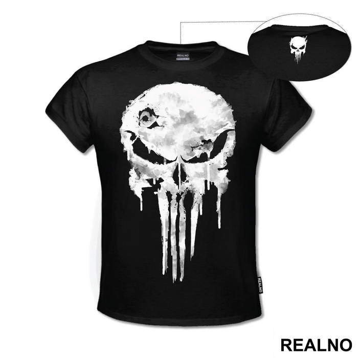 Dripping Paint Skull Logo - Punisher - Majica