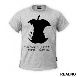 This World Is Rotten, Rotten Must Die - Death Note - Majica This World Is Rotten, Rotten Must Die - Death Note - Majica