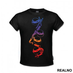 Group Heads And Weapons - Nindža Kornjače - Majica