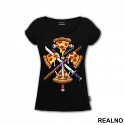 Pizza Slices And Weapons - Nindža Kornjače - Majica Pizza Slices And Weapons - Nindža Kornjače - Majica