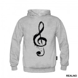 OUTLET - Sivi duks sa kapuljačom dečiji model veličine 12 - Muzika