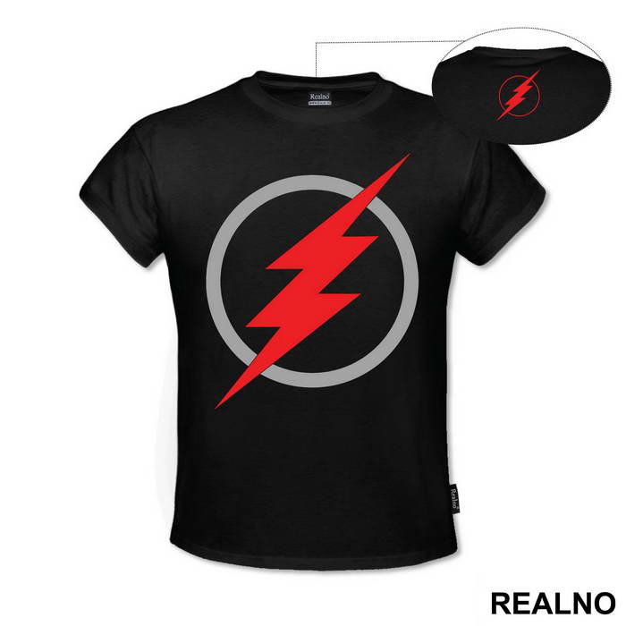 Black And Red Logo - Flash - Majica