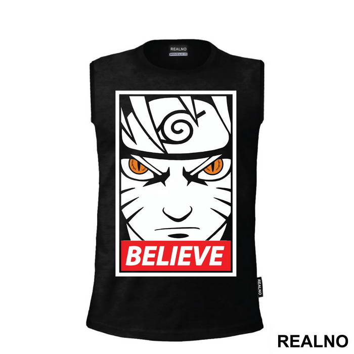 Face Believe - Naruto - Majica