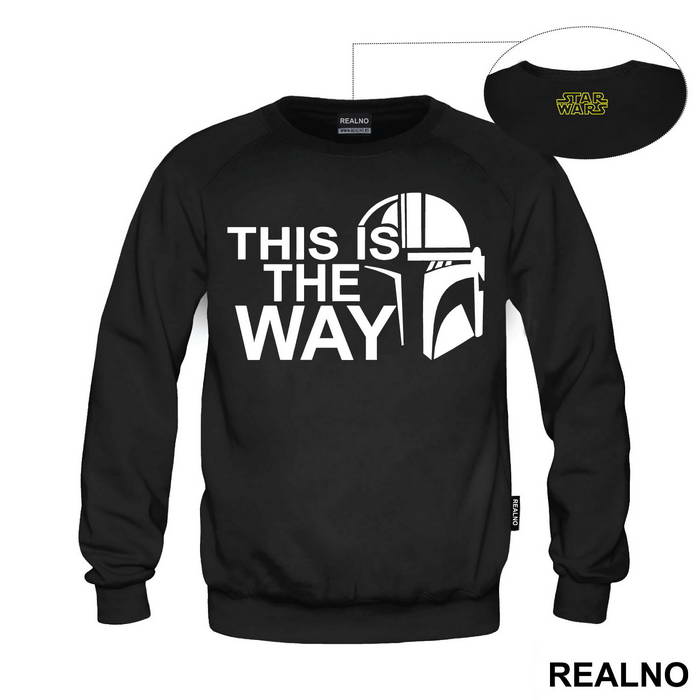 White Outline - This Is The Way - Mandalorian - Star Wars - Duks