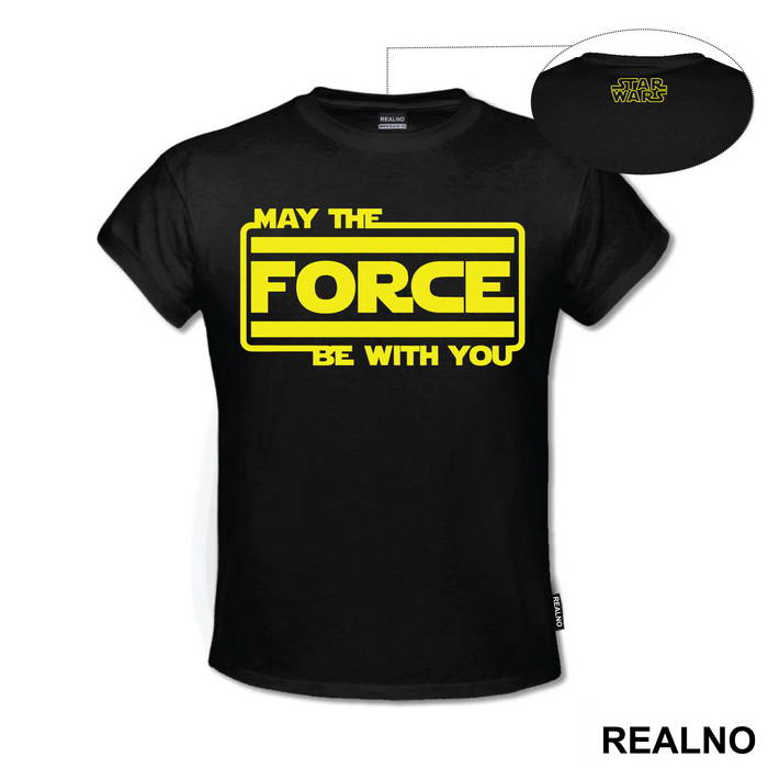 May The Force Be With You - Yellow Lines - Star Wars - Majica