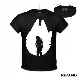 Millennium Falcon Chewbacca Outline - Star Wars - Majica