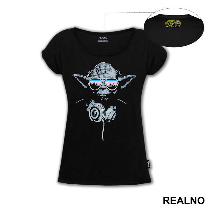Yoda With Headphones And Sunglasses - Star Wars - Majica