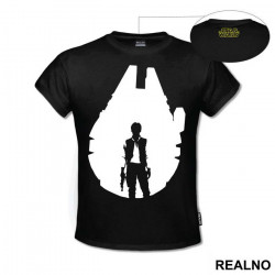 Millennium Falcon - Han Solo Outline - Star Wars - Majica