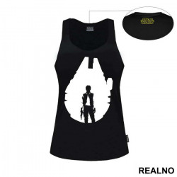 Millennium Falcon - Han Solo Outline - Star Wars - Majica