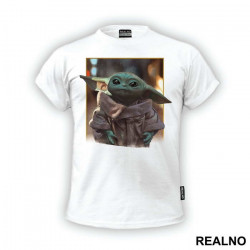 Cute Yoda Looking Up - Baby Yoda - Mandalorian - Star Wars - Majica