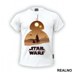 BB-8 And Rey Walking Together - Star Wars - Majica BB-8 And Rey Walking Together - Star Wars - Majica