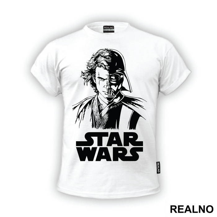 Half Anakin Skywalker Half Darth Vader - Star Wars - Majica