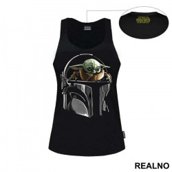 Inside Bounty Hunters Head - Baby Yoda - Mandalorian - Star Wars - Majica