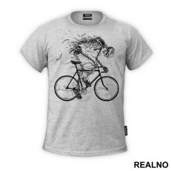 Skeleton Driving A Bike - Art - Majica