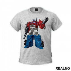 Prime Standing With A Gun - Transformers - Majica