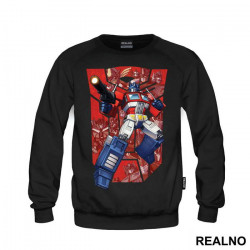 Red Autobot Logo And Optimus Prime - Transformers - Duks