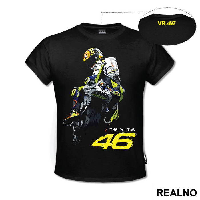 OUTLET - Crna muška majica veličine L - MotoGP