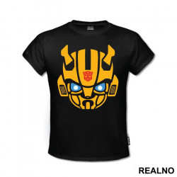 Bumblebee Head With Blue Eyes - Transformers - Majica Bumblebee Head With Blue Eyes - Transformers - Majica