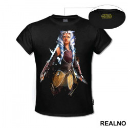 Ahsoka Tano With Light Sabers - Mandalorian - Star Wars - Majica Ahsoka Tano With Light Sabers - Mandalorian - Star Wars - Majica