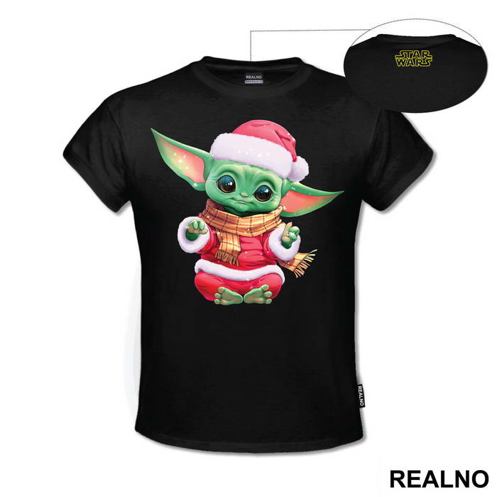 Baby Yoda With Christmas Hat - Yoda - Mandalorian - Star Wars - Majica