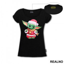 Baby Yoda With Christmas Hat - Yoda - Mandalorian - Star Wars - Majica