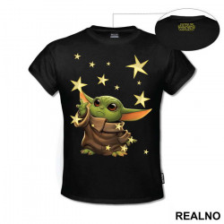 Baby Yoda Reaching For The Stars - Yoda - Mandalorian - Star Wars - Majica Baby Yoda Reaching For The Stars - Yoda - Mandalorian - Star Wars - Majica