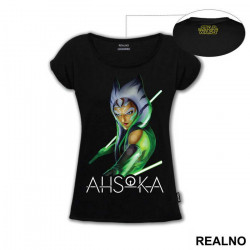 Ahsoka Tano With Green Lightsabers - Mandalorian - Star Wars - Majica Ahsoka Tano With Green Lightsabers - Mandalorian - Star Wars - Majica