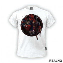 Holding His Own Hand With A Middle Finger - Deadpool - Majica