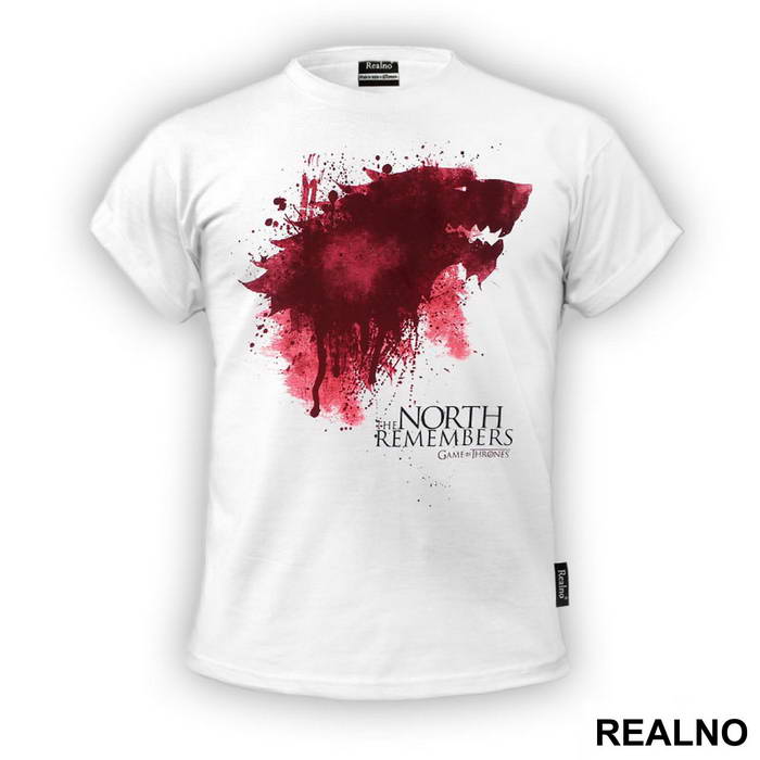 The North Remembers - Bloody Wolf Sigil - House Stark - Game Of Thrones - GOT - Majica