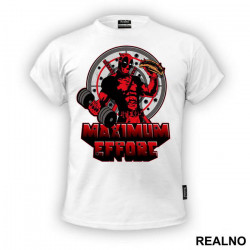 Maximum Effort - Chimichangas and Dumbbell - Trening - Deadpool - Majica Maximum Effort - Chimichangas and Dumbbell - Trening - Deadpool - Majica