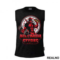 Maximum Effort - Chimichangas and Dumbbell - Trening - Deadpool - Majica Maximum Effort - Chimichangas and Dumbbell - Trening - Deadpool - Majica