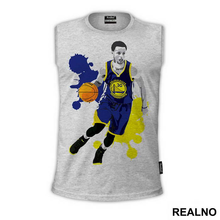 Stephen Steph Curry Golden State Warriors 30 Art - NBA - Košarka - Majica