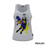 Stephen Steph Curry Golden State Warriors 30 Art - NBA - Košarka - Majica