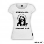Jesus Saves After Each Level - World Of Warcraft - WOW - Majica