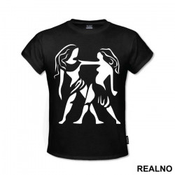 Zodiac - Stencil - Gemini - Blizanci - Horoskop - Majica