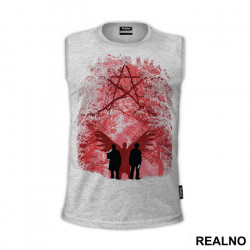 Brothers And Angel - Red - Supernatural - Majica