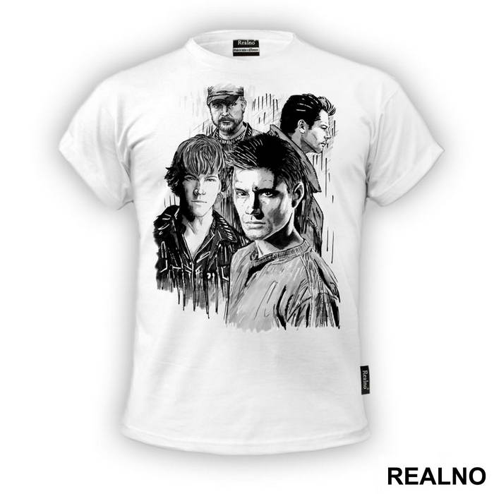 Dean, Sam, Castiel And Bobby - Supernatural - Majica