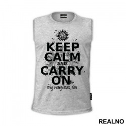 Keep Calm And Carry On My Wayward Son - Dots - Supernatural - Majica