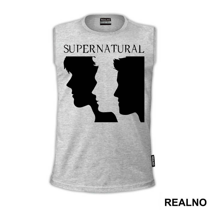 Black Outlines - Sam, Dean And Cas - Supernatural - Majica