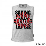 Saving People, Hunting Things - Black And Red - Supernatural - Majica