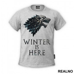 Winter Is Here - Gray Dire Wolf Sigil - House Stark - Game Of Thrones - GOT - Majica