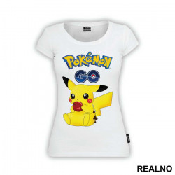Pikachu And Apple - Pokemon - Go - Majica