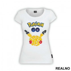 Characters In The Shape Of Pikachu - Pokemon - Go - Majica