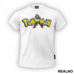 Ash, Pikachu And Logo - Pokemon - Majica