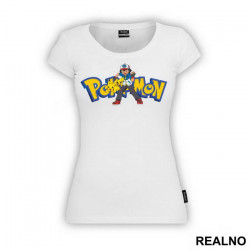 Ash, Pikachu And Logo - Pokemon - Majica