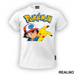 Ash And Pikachu - Pokemon - Majica