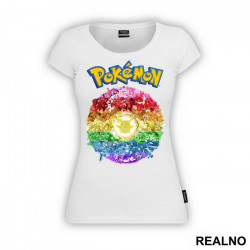 Poké Ball With All Characters - Pokemon - Majica