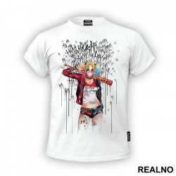 Harley Quinn Drawing - Suicide Squad - Majica